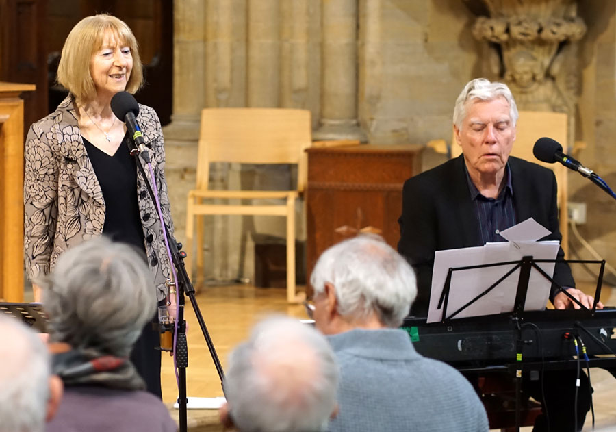 Julie Roberts with Mike Hatchard in Hurst Church 18 May 2024