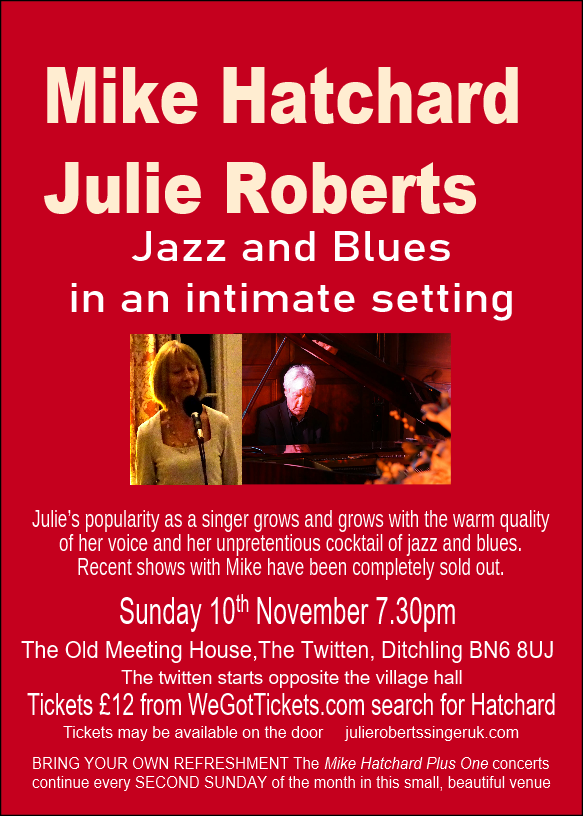 Flyer Julie Roberts with Mike Hatchard in Ditchling 10 November 2024